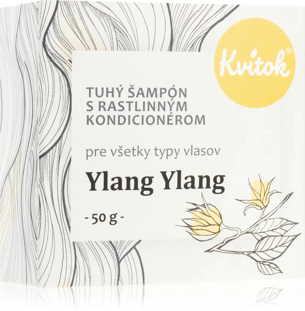 Kvitok Champú con acondicionador para cabellos ligeros Ylang Ylang XXL (50 g) - espuma de gran calidad