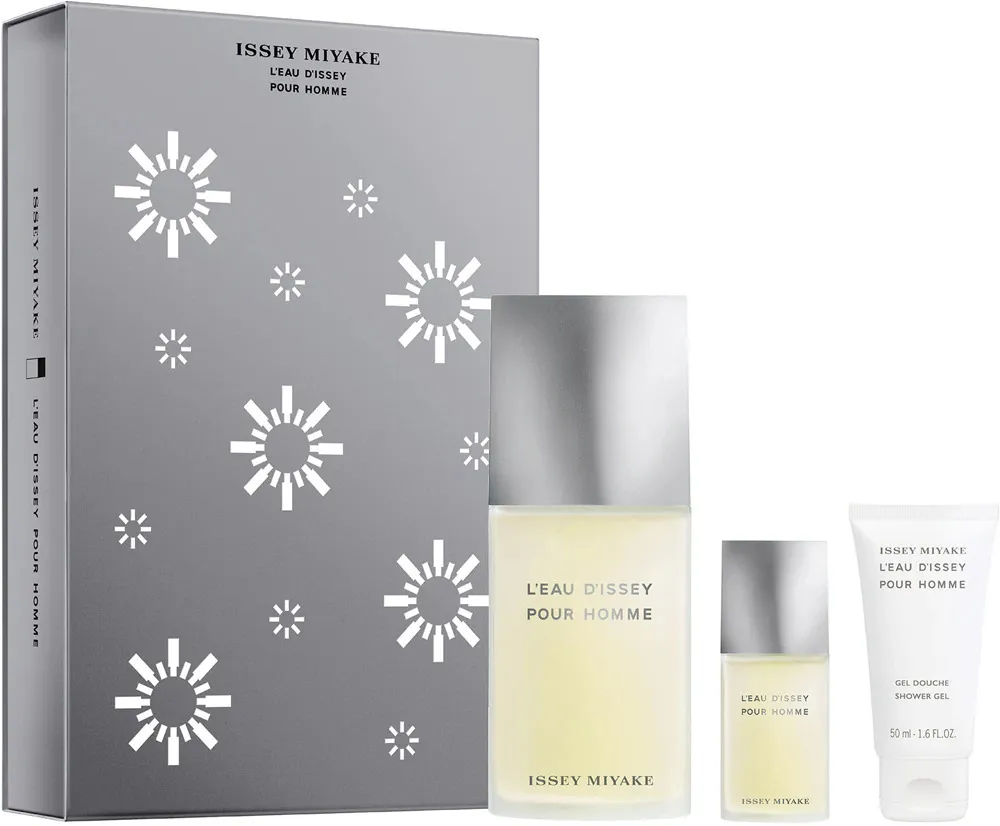 L'Eau d'Issey Pour Homme EDT para hombre 125 ml + EDT 15 ml + gel de ducha 50 ml