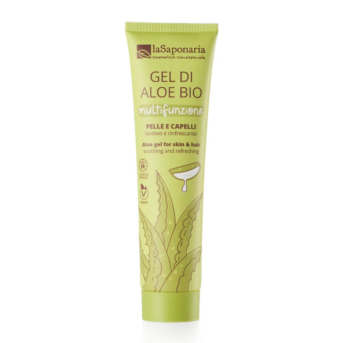laSaponaria Gel de aloe vera para cuerpo y cabello BIO (150 ml) - un aliado multiusos