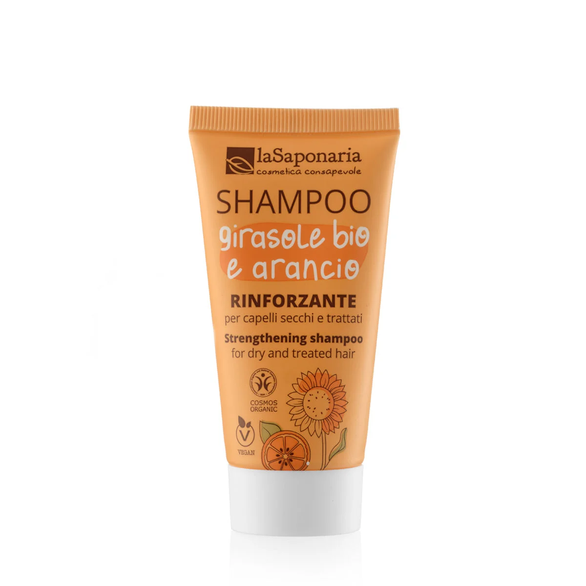 laSaponaria Champú con girasol y naranja dulce BIO 30 ml