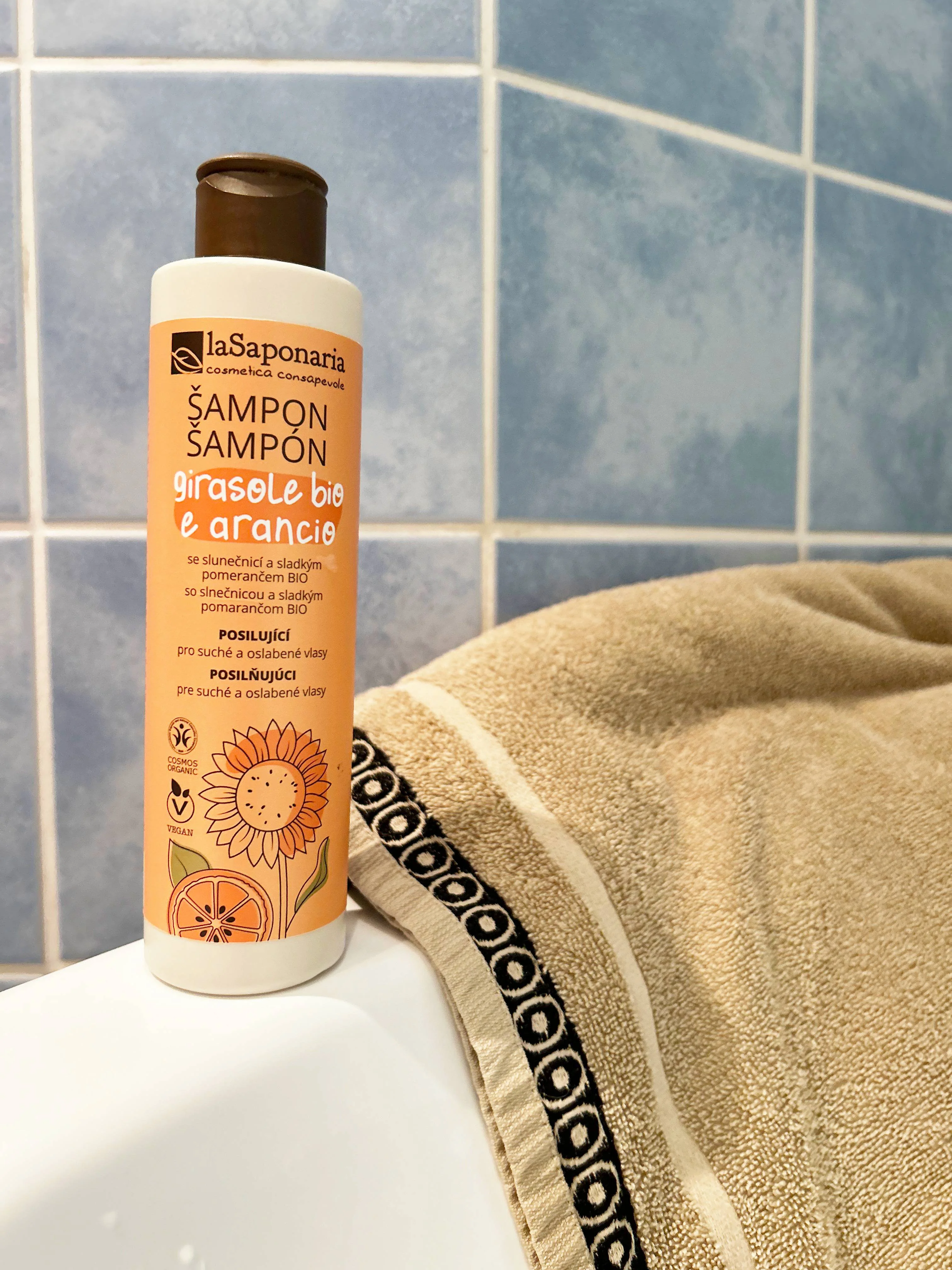 laSaponaria Champú con girasol y naranja dulce BIO 30 ml