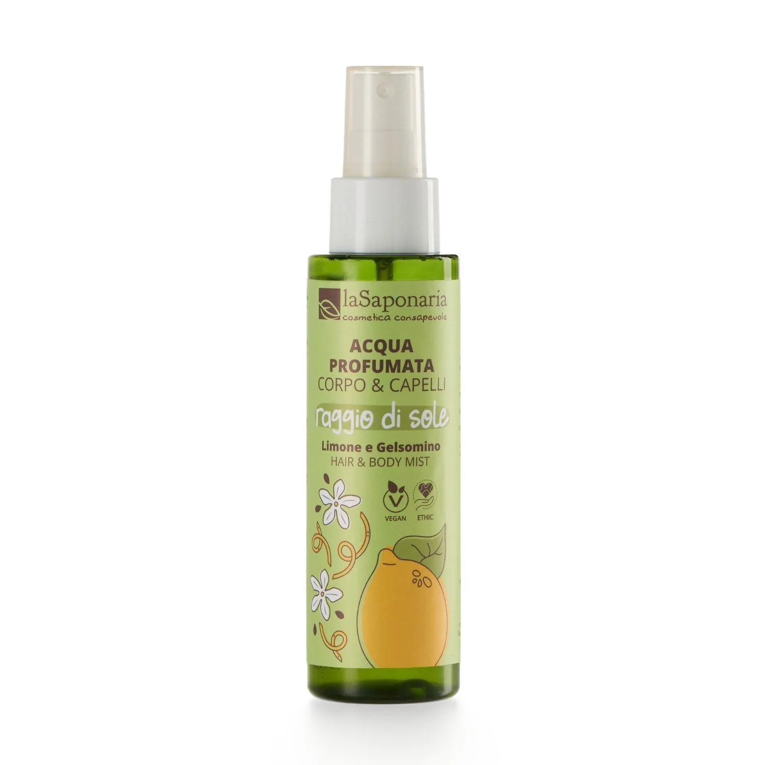 laSaponaria Bruma corporal y capilar Bruma corporal SunBeam - limón y jazmín (100 ml) - para el cuerpo y el cabello