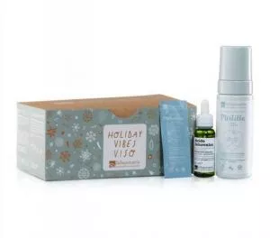 laSaponaria Paquete de regalo Holiday Vibes - espuma limpiadora facial y suero de ácido hialurónico