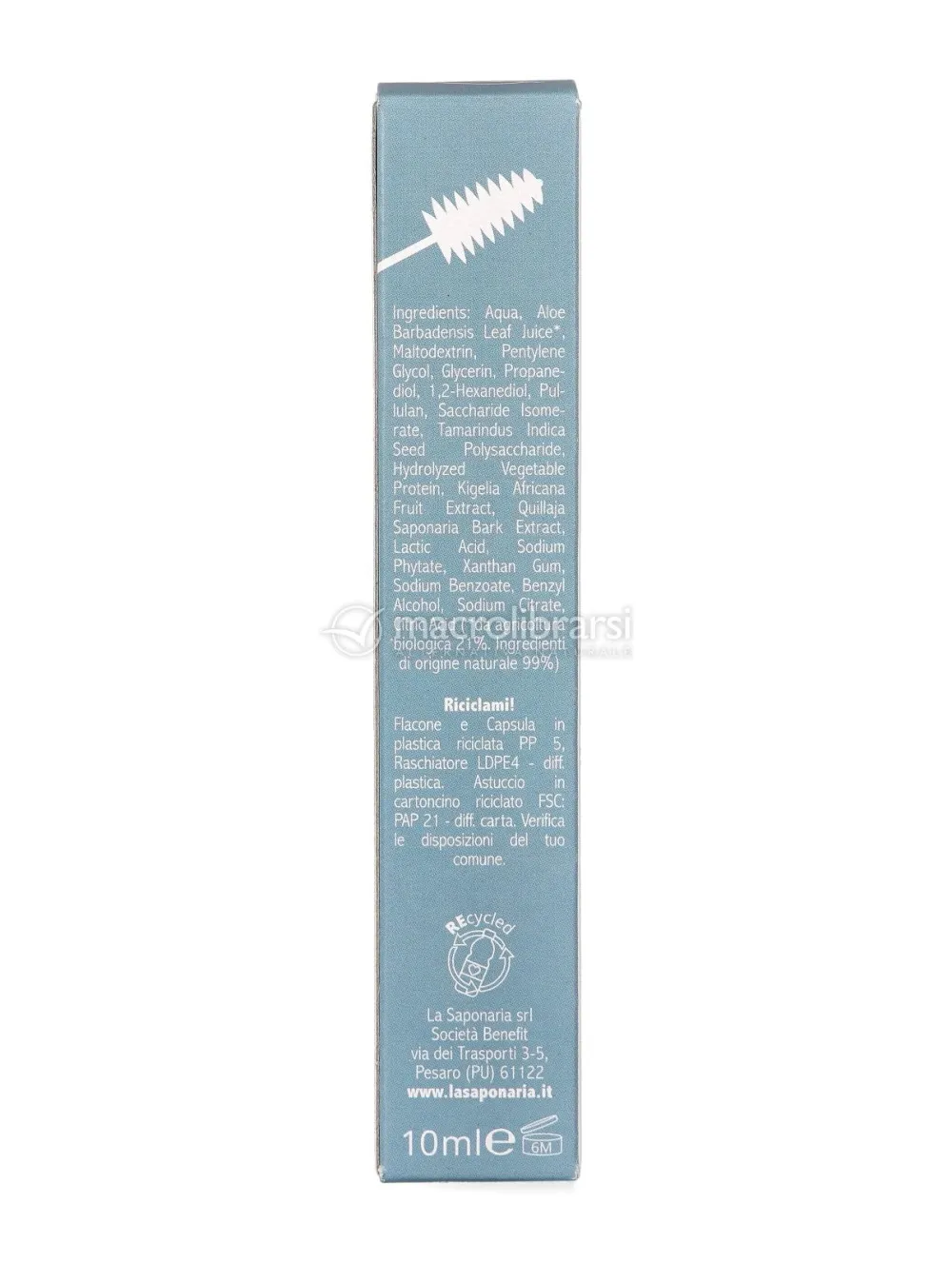 laSaponaria Gel fijador de cejas con fitoqueratina BIO - transparente (10 ml) - fija la forma de las cejas