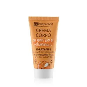 laSaponaria Crema corporal hidratante con argán BIO y vitamina C 30 ml - para una piel radiante y suave