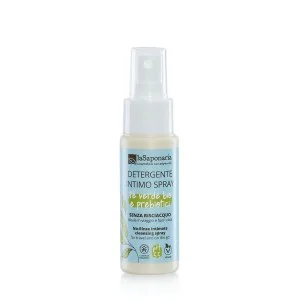 laSaponaria Spray íntimo sin aclarado con té verde BIO (50 ml) - higiene íntima rápida en cualquier momento y lugar