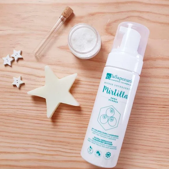 laSaponaria Espuma limpiadora extra suave para piel sensible BIO 50 ml