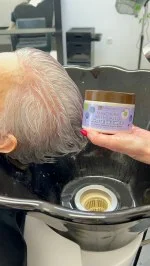 laSaponaria Mascarilla No yellow para cabello canoso con Amla y arándano (200 ml) - neutraliza los subtonos amarillos