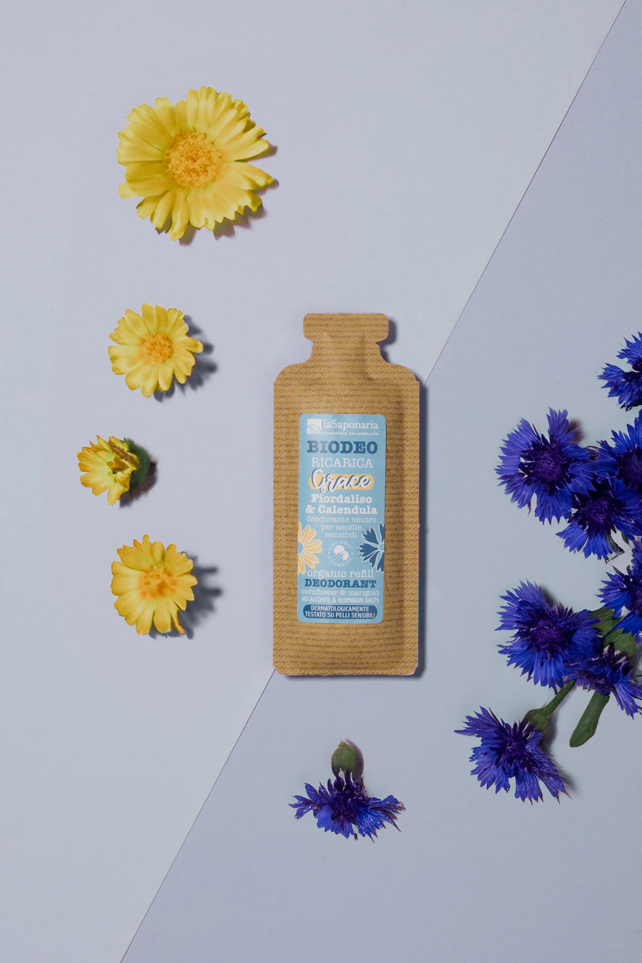 laSaponaria Recarga para desodorante roll-on Grace - sin perfume BIO (40 ml) - para piel sensible