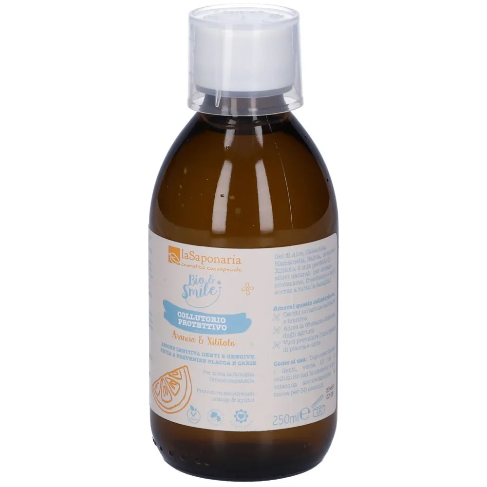 laSaponaria Enjuague bucal protector con naranja y xilitol BIO (250 ml)