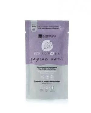 laSaponaria Jabón desinfectante en polvo refrescante para manos - árbol de té y lavanda (25 g)