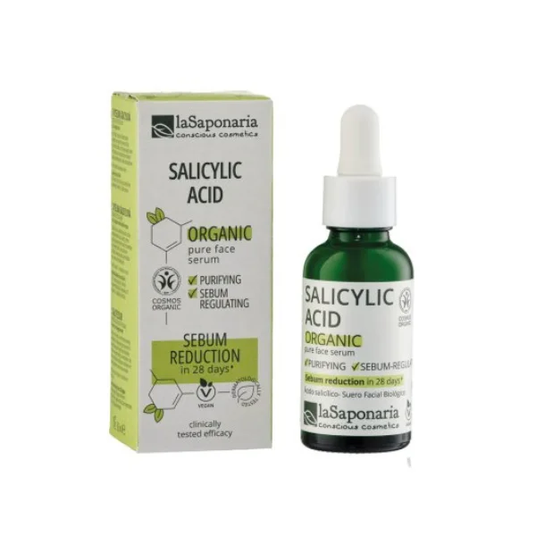 laSaponaria Sérum facial - Ácido salicílico BIO (30 ml) - para piel con tendencia al acné