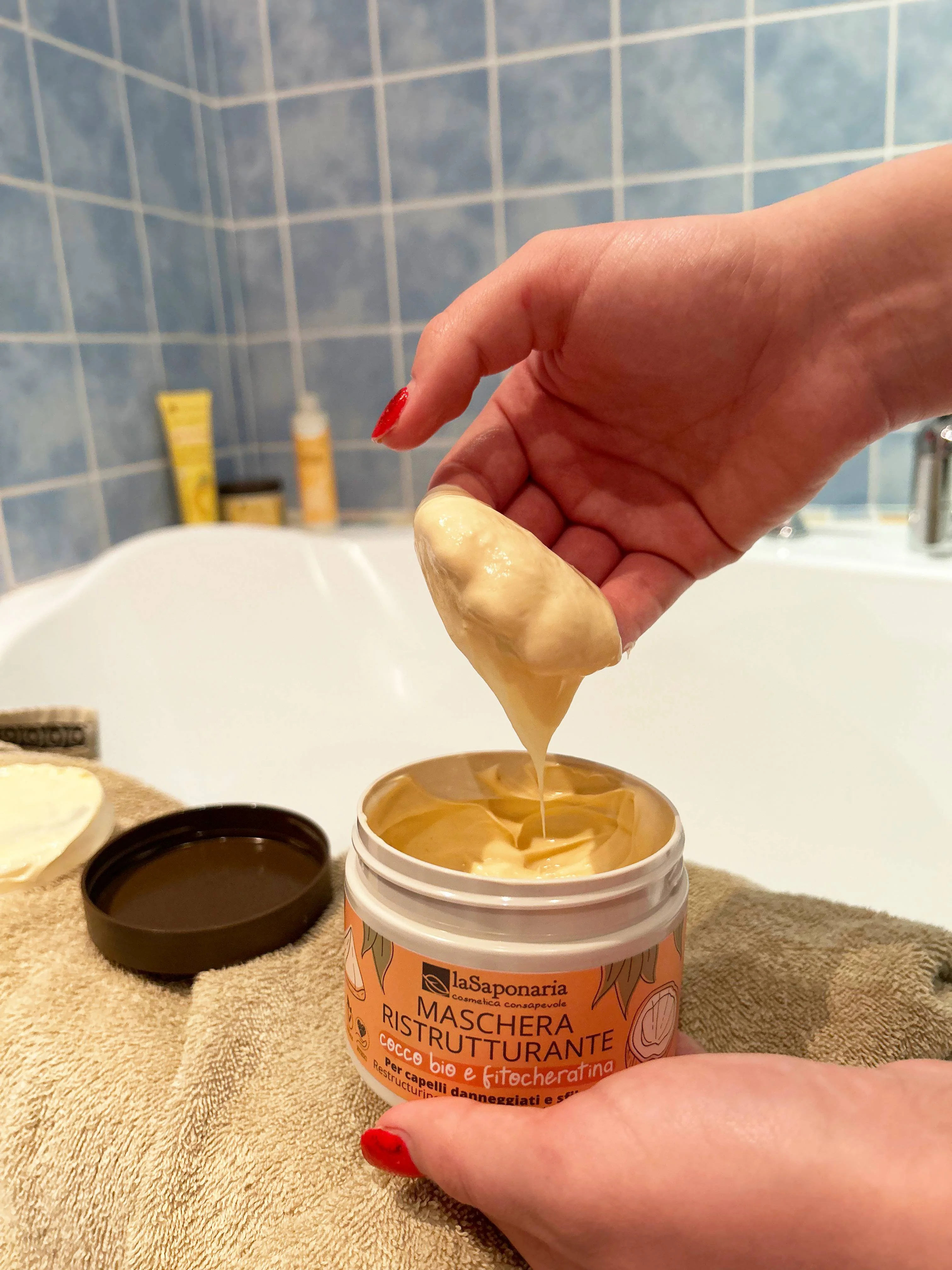 laSaponaria Mascarilla capilar reestructurante con coco y fitokeratina (200 ml)