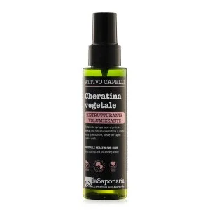 laSaponaria Queratina vegetal para el cabello - spray activo reestructurante y voluminizador (100 ml) - apto para cabellos dañados y finos