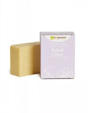 laSaponaria Jabón sólido de oliva BIO - Cal y malva (100 g)