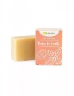 laSaponaria Jabón sólido de oliva BIO - Aceite de rosa y manteca de karité (100 g)