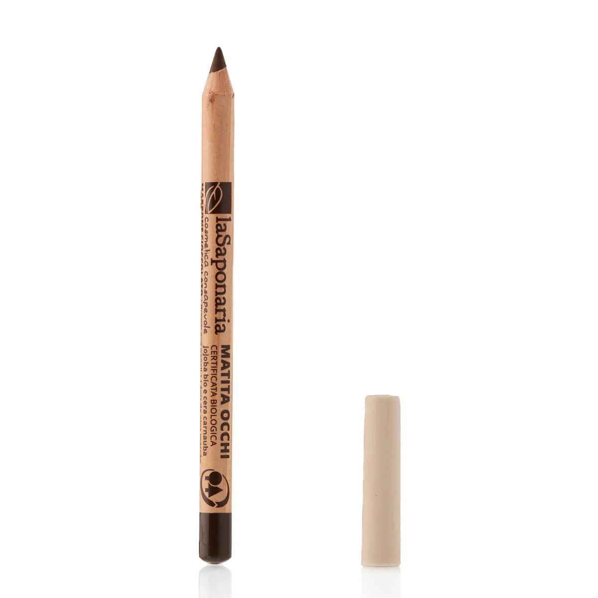 laSaponaria Lápiz de ojos con jojoba BIO (1,1 g) marrón chocolate - realza tus ojos