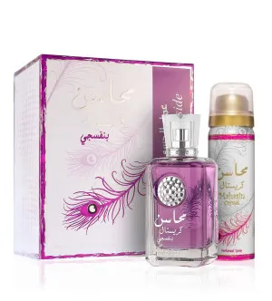 Set de regalo para mujeres Lattafa Mahasin Crystal Violet