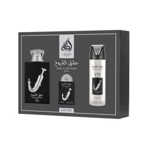 Lattafa Pride Ishq Al Shuyukh Silver EDP 100 ml + EDP 20 ml + DEO en spray 200 ml UNISEX