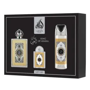 Lattafa Pride King Of Arabia EDP 100 ml + EDP 20 ml + DEO en spray 200 ml UNISEX