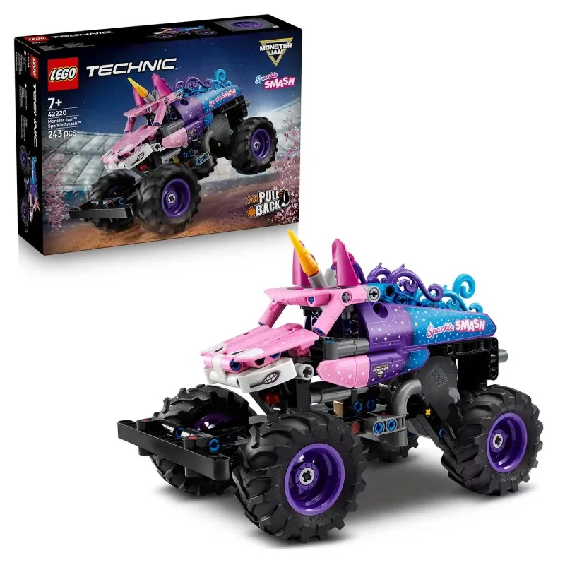 Technic 42220 Monster Jam™ Sparkle Smash™ con motor de retrofricción