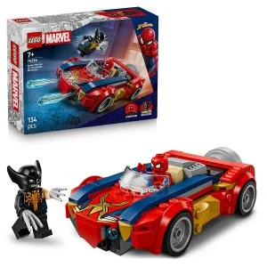 LEGO® ǀ Marvel 76336 Spider-Man y auto vs. Wolverine venomizado