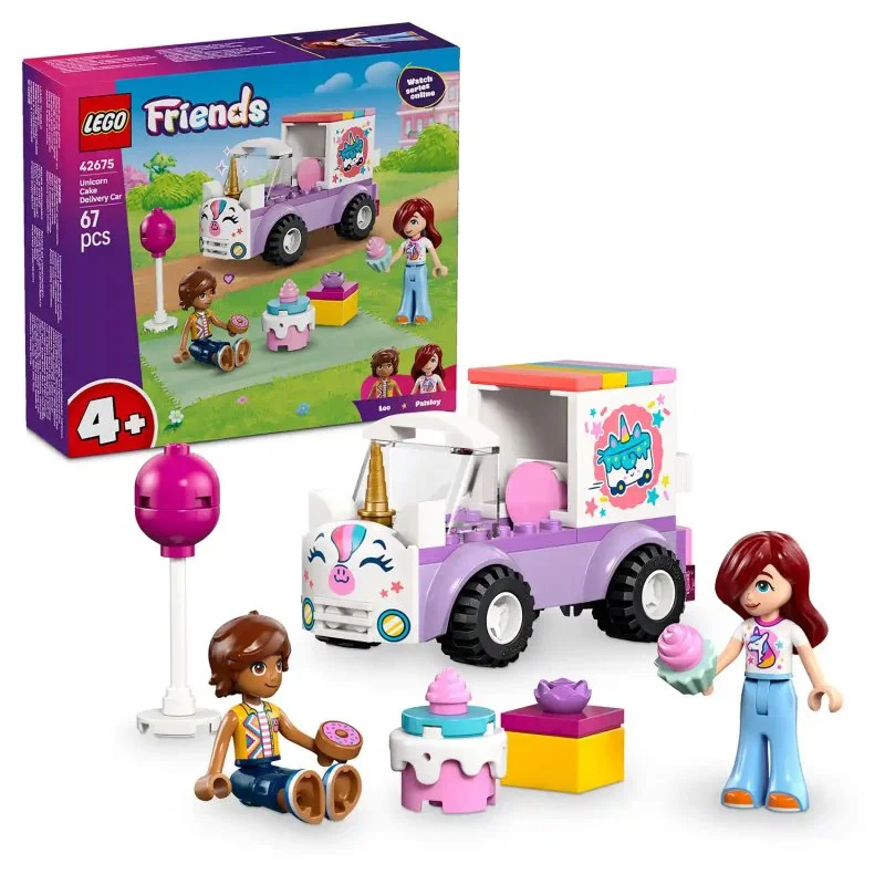 Friends 42675 Vehículo de reparto de unicornio con tarta