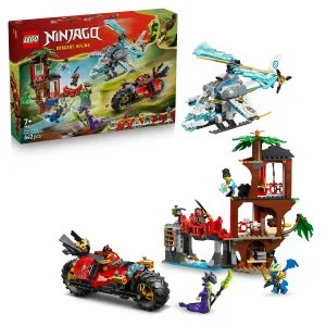 LEGO® NINJAGO® 71857 Combate de vehículos ninja y casa del árbol