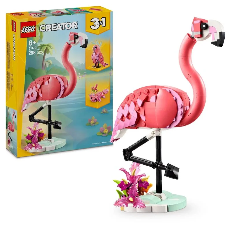 Creator 3 en 1 31170 Animales salvajes: Flamenco rosa
