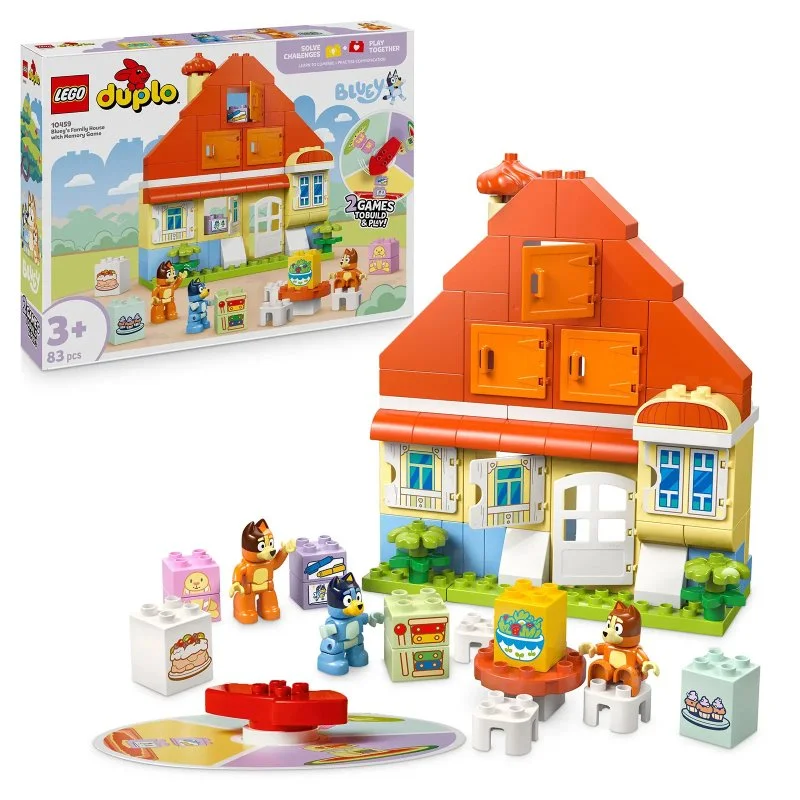 DUPLO® 10459 Casa de Bluey y juego de memoria