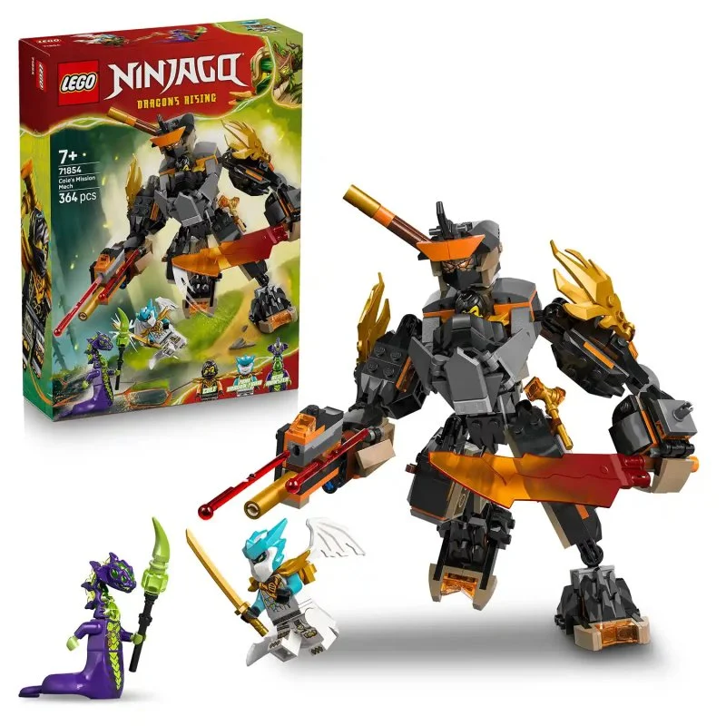 NINJAGO® 71854 Robot de expedición de Cole y Zane dragón