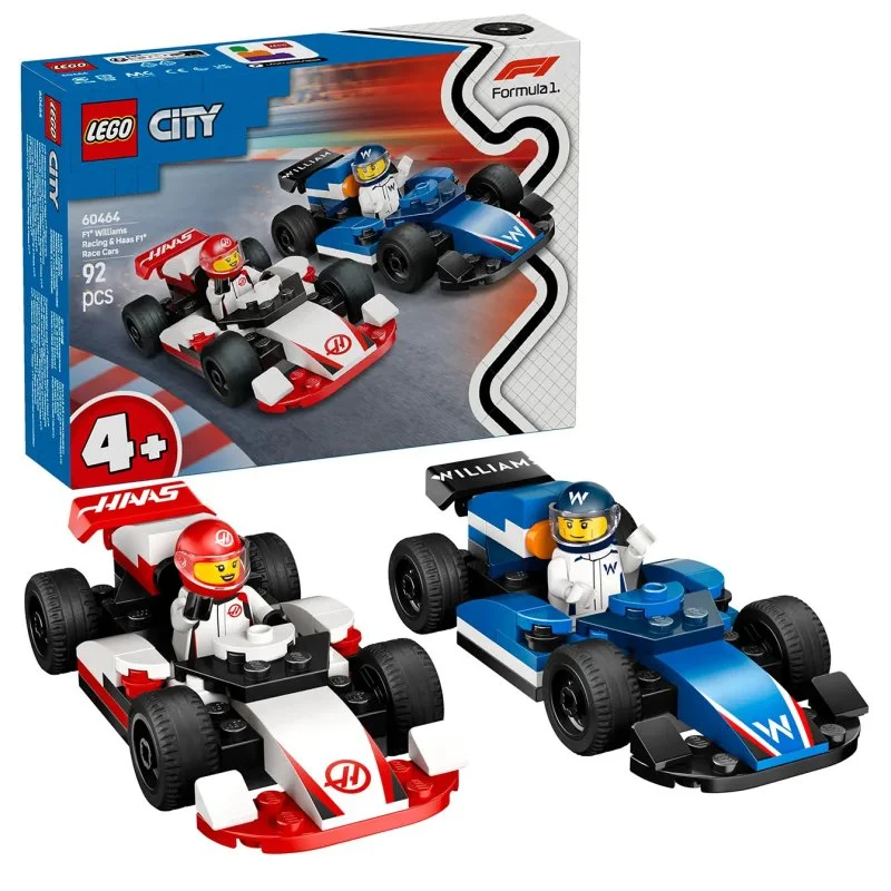 City 60464 Coches de carreras de F1® de Williams Racing y Haas F1®