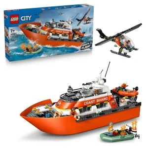 LEGO® City 60504 Lancha de rescate de la Guardia Costera y helicóptero
