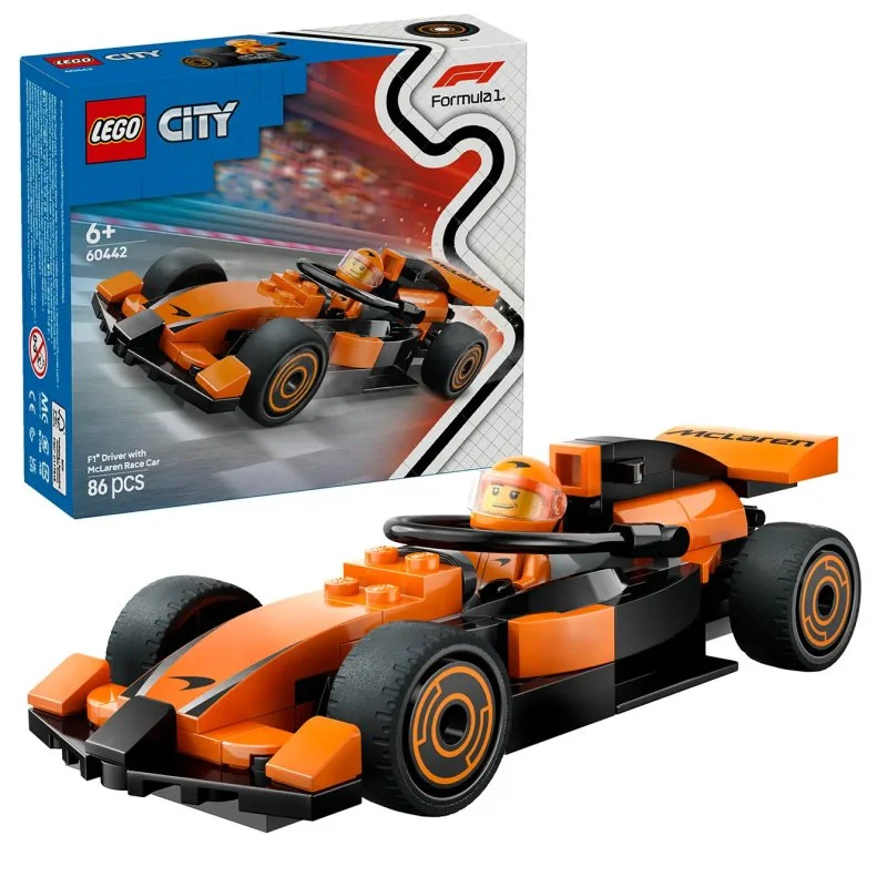 City 60442 Piloto de F1® con coche de carreras de McLaren