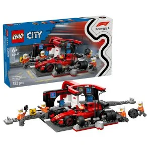 LEGO® City 60443 Parada en boxes de F1® y equipo con coche Ferrari