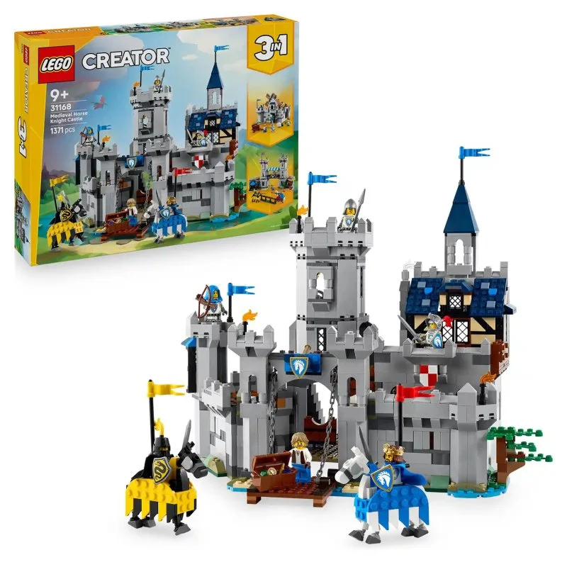 Creator 3 en 1 31168 Castillo medieval y caballeros a caballo