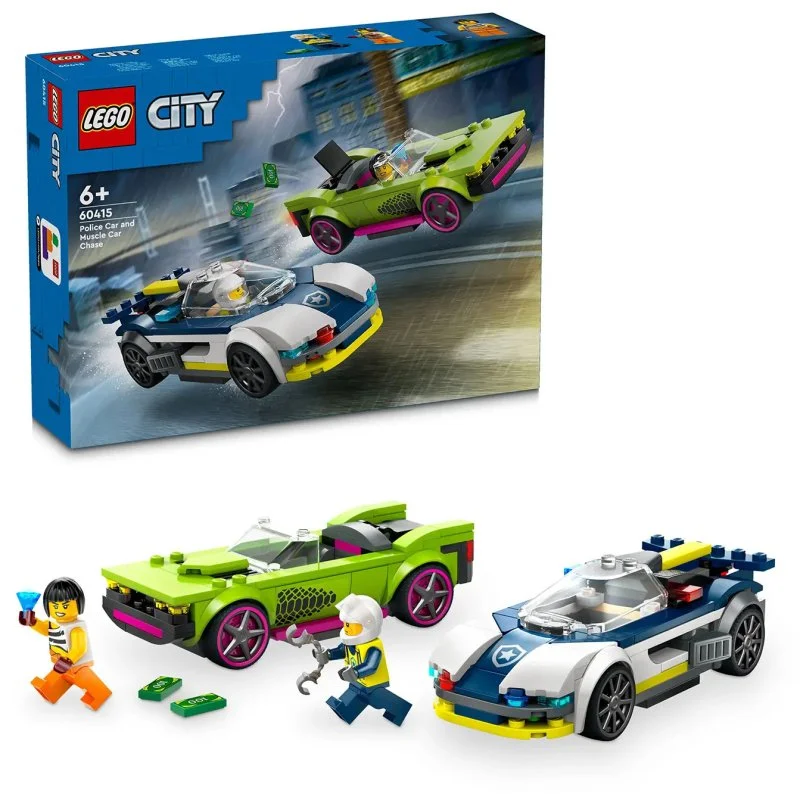 City 60415 Persecución de coche de policía y deportivo