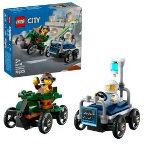 LEGO® City 60459 Paquete de carreras: Avión vs. cama de hospital