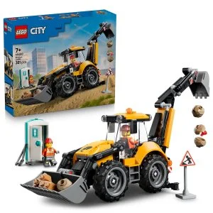 LEGO® City 60480 Cargadora amarilla con retroexcavadora