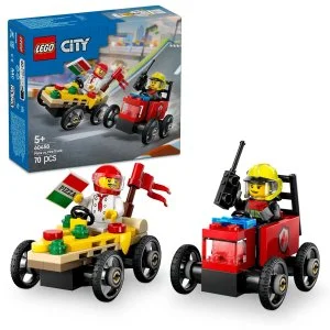 LEGO® City 60458 Paquete de carreras: Reparto de pizza vs. camión de bomberos