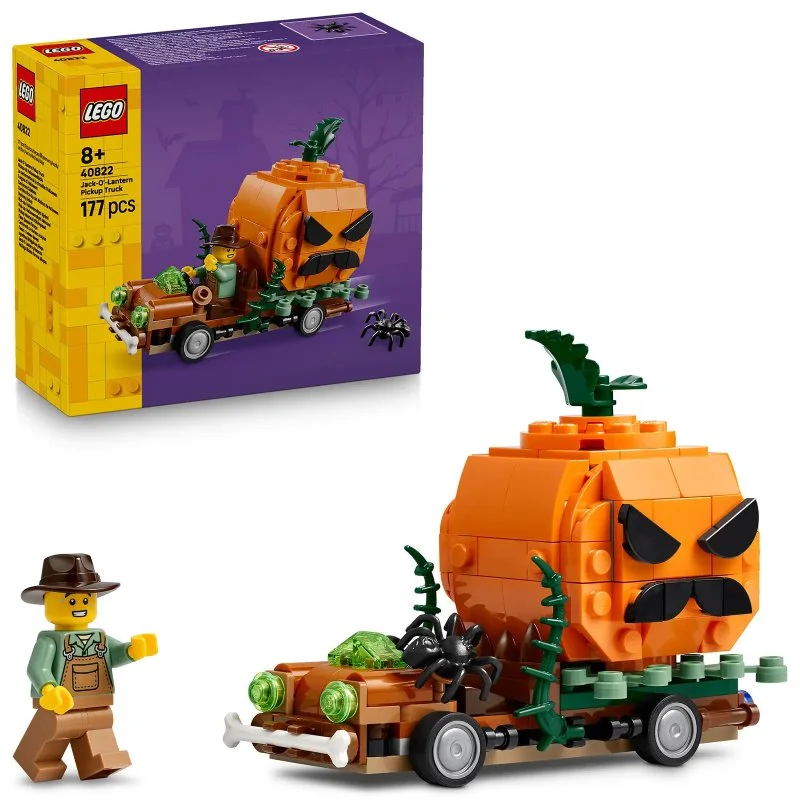 40822 Camioneta con calabazas de Halloween, set de construcción creativo
