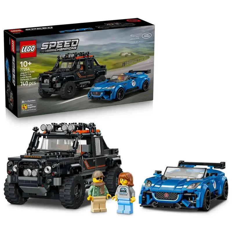 Speed Champions 77264 Jaguar Project 7 y Land Rover Defender