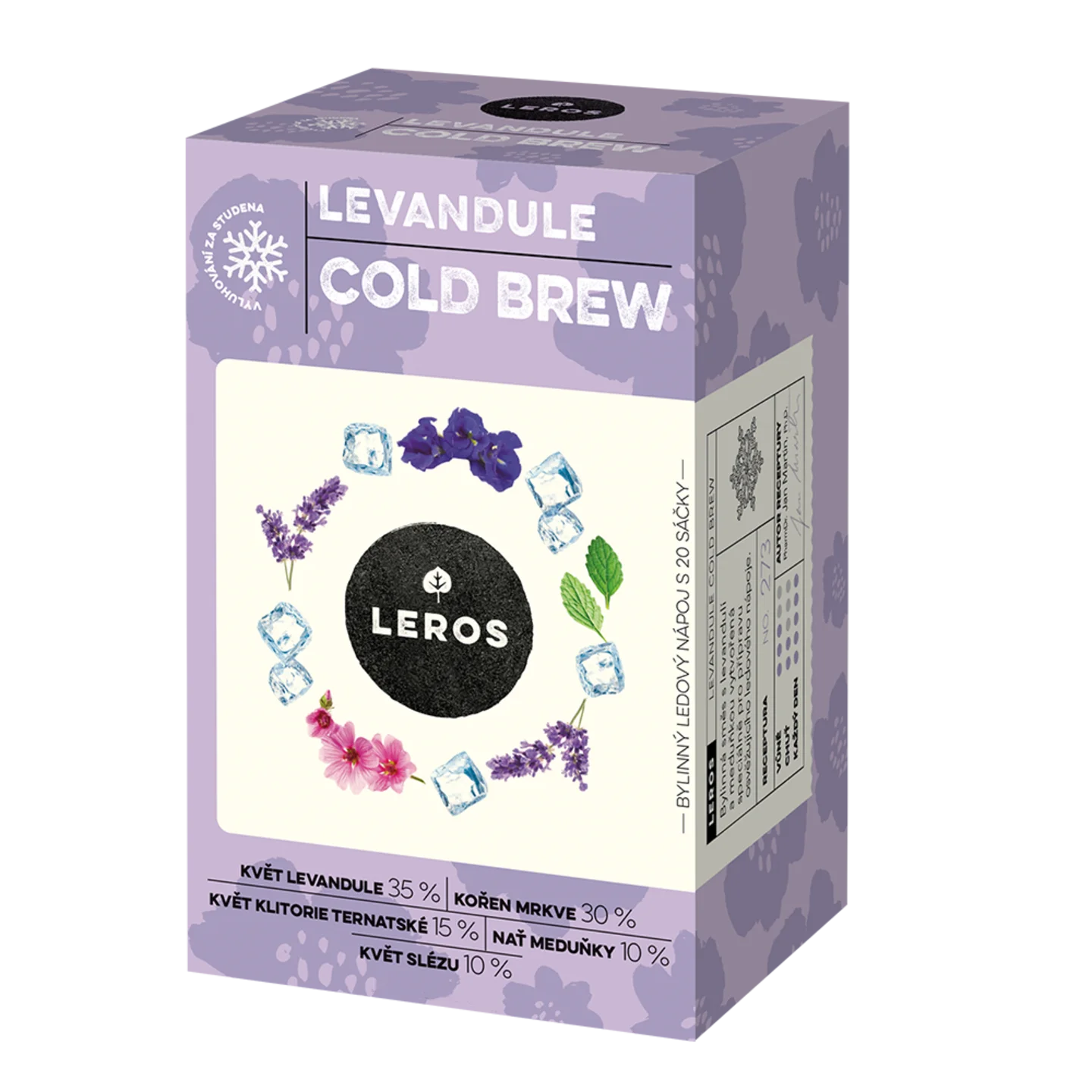 LEROS Mezcla de hierbas Lavanda Cold Brew - bolsitas de infusión (20 x 1,2 g) - para preparar té helado