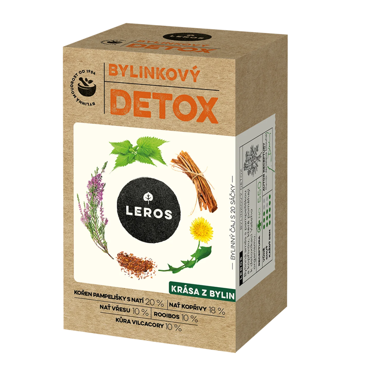 LEROS Té de hierbas Detox herbal - bolsitas de infusión (20 x 1,5 g) - para depurar el organismo