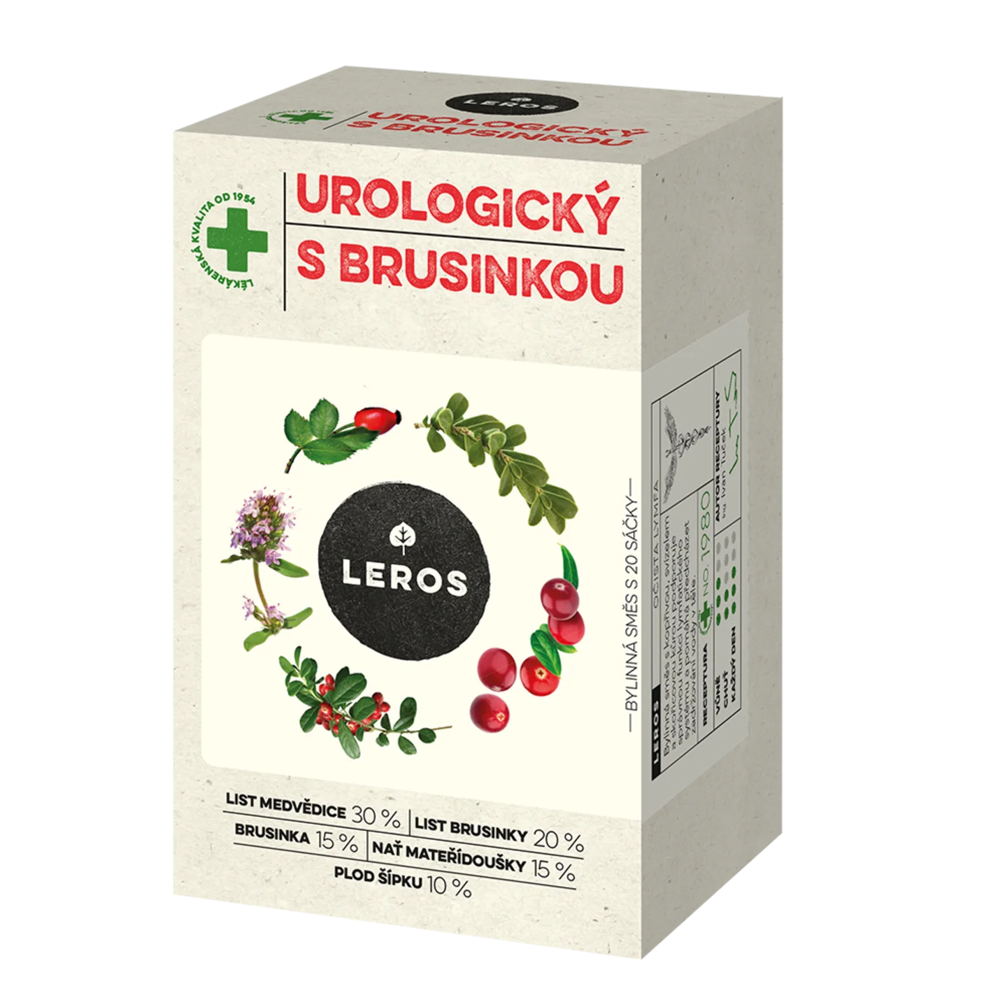 LEROS Té de hierbas urológico con arándano rojo - bolsitas de infusión (20 x 1,5 g) - favorece la salud de las vías urinarias