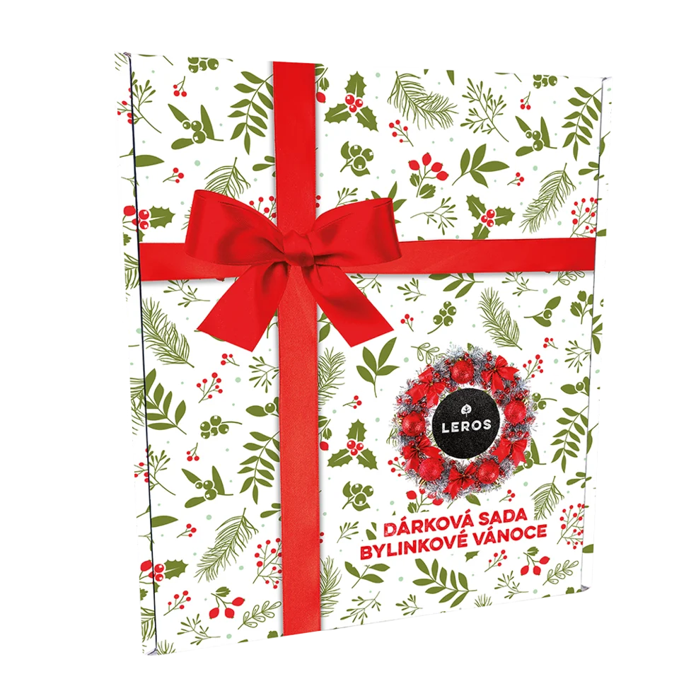 LEROS Set de regalo (3 uds.) - Navidad herbal - sirope herbal y 2 tipos de té