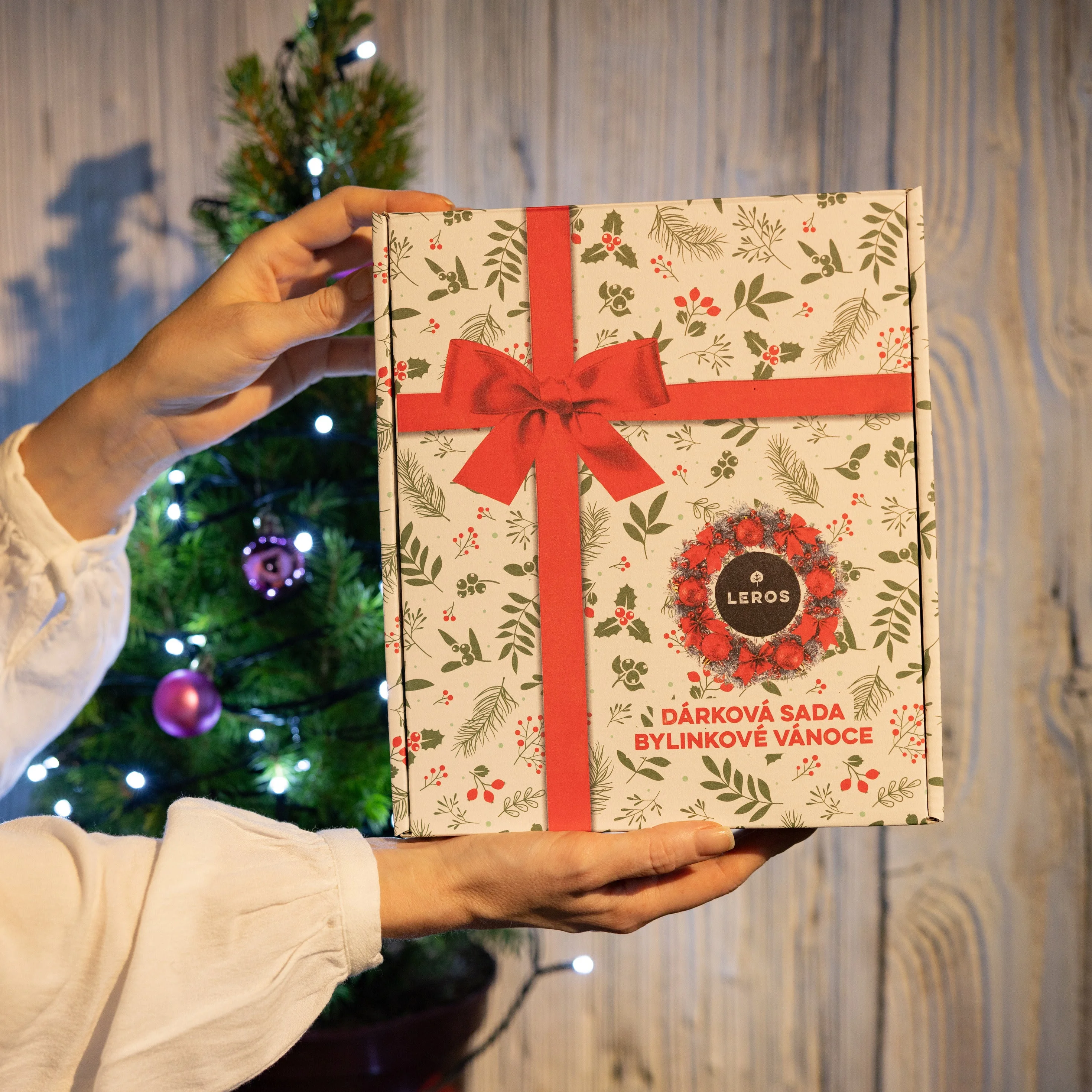 LEROS Set de regalo (3 uds.) - Navidad herbal - sirope herbal y 2 tipos de té