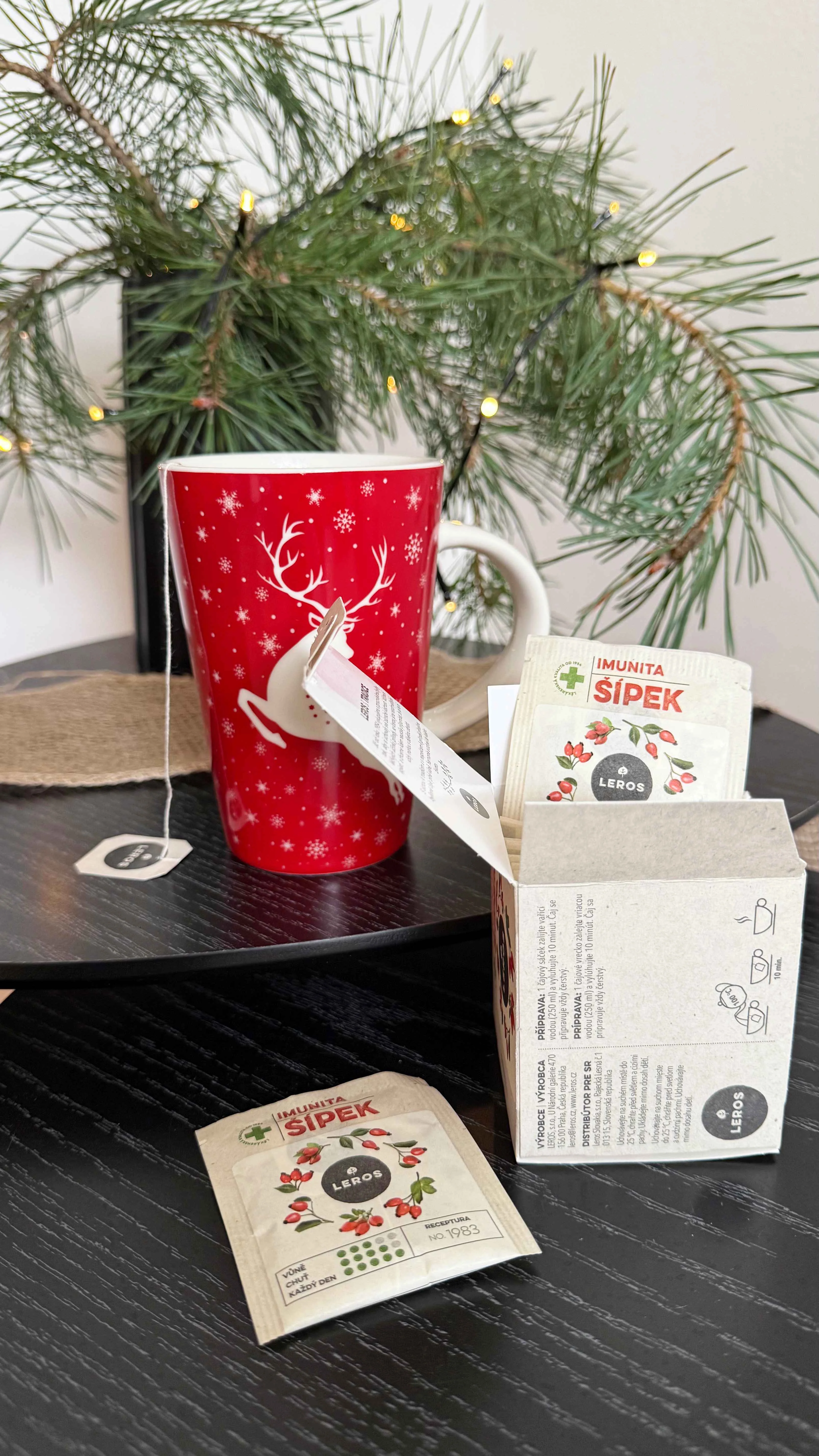 LEROS Set de regalo (3 uds.) - Navidad herbal - sirope herbal y 2 tipos de té