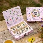 LEROS Set de regalo de tés herbales Pradera perfumada - bolsitas de infusión (6 x 5 uds.) - 6 mezclas de hierbas