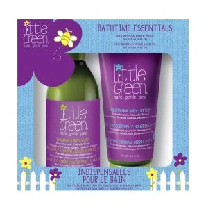 Little Green KIDS Bathtime Essentials Box para niños (gel de ducha + leche corporal) +180 ml